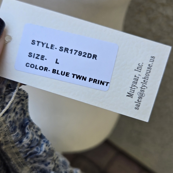 Sim & Sam Blue Ruffle Tiered Dress - Picture 9 of 10